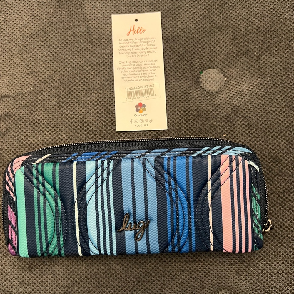 Lug Tendu Wallet Love Stripe Multi